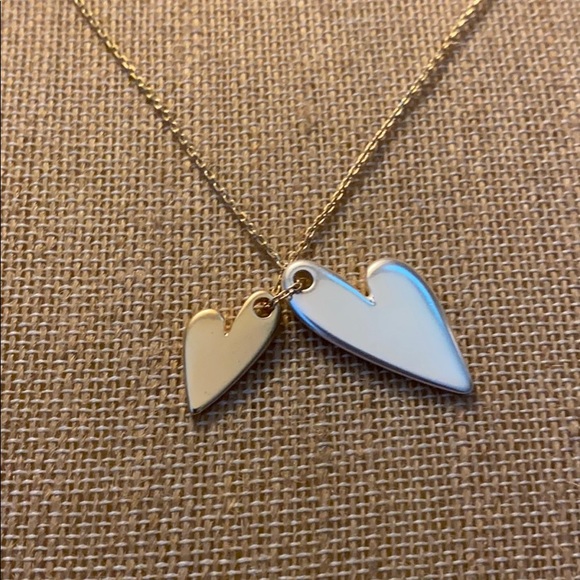 NEW double heart necklace/ Lucky Brand - Picture 6 of 10